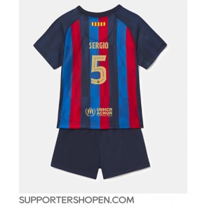 Barcelona Sergio Busquets #5 Hemmatröja Barn 2022-23 Kortärmad (+ korta byxor)